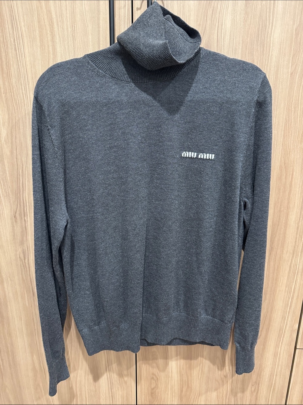 Miu Miu 100% wool Dark Gray Turtleneck Sweater